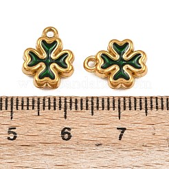 304ステンレススチールチャーム  エナメル  ゴールドカラー  クロス  12x10x3mm  穴：1.2mm&nbsp;STAS-C160-03D-G
