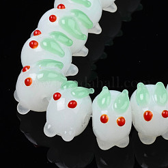 Handmade Bumpy Lampwork Beads Strands&nbsp;LAMP-T017-01D