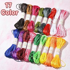 17 Bundles 17 Colors Polyester Embroidery Floss&nbsp;OCOR-YW0001-11