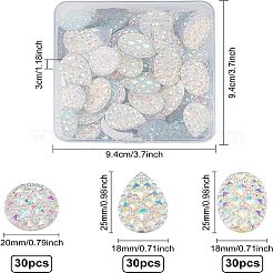90Pcs 3 Style Resin Cabochons&nbsp;CRES-CA0001-04