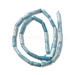 天然石ビーズ連売り  模造ラリマー  染め  コラム  空色  13x4mm  穴：1mm  約29個/連  15.08インチ（38.3cm）&nbsp;G-F730-01