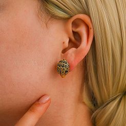 Bird Head Brass Micro Pave Cubic Zirconia Stud Earrings&nbsp;FS-WGB6FCA-01