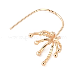 Brass Flower Earring Findings&nbsp;KK-N256-21G