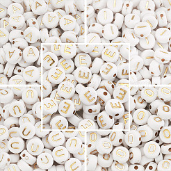 500Pcs 5 Style Plating Acrylic Beads&nbsp;PACR-BY0001-01