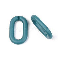 Opaque Spray Painted Acrylic Linking Rings&nbsp;OACR-T024-02-I01