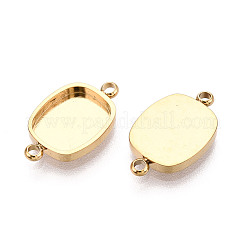 304 Stainless Steel Connector Cabochon Settings&nbsp;STAS-N115-40G
