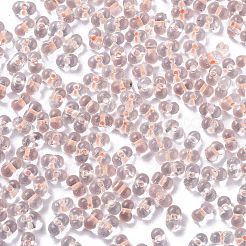 蓄光ガラスシードビーズ  暗闇で光る  ピーナッツ  ライトサーモン  2.5x4x2mm  穴：0.8mm  約11250個/ポンド&nbsp;SEED-A033-07C