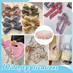 Flower Cotton Ribbon&nbsp;OCOR-WH0109-115B