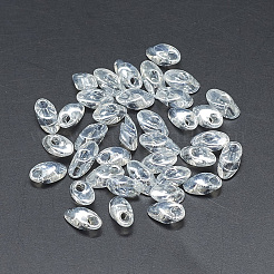 MIYUKI長い差し玉ビーズ  日本製シードビーズ  （lma160)クリスタルの光沢  7x4mm  穴：1mm  約3500個/袋  450 G /袋&nbsp;SEED-R040-LMA160