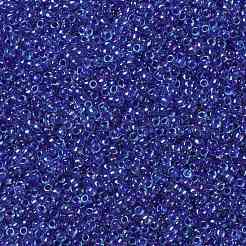 TOHOラウンドシードビーズ  日本製シードビーズ  （189)色光沢クリスタル/カリビアンブルー  8/0  3mm  穴：1mm  約222PCS /ボトル  10 G /ボトル&nbsp;SEED-JPTR08-0189