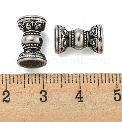 トーラス 304 ステンレススチールビーズ  アンティークシルバー  13x8mm  穴：2mm&nbsp;STAS-E214-03AS