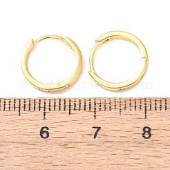スターリングシルバーマイクロパヴェクリアキュービックジルコニアフープピアス925個  ゴールドカラー  13x2mm&nbsp;EJEW-K317-04G