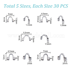 150Pcs 5 Styles 304 Stainless Steel Wire Guardian&nbsp;STAS-GA0001-95
