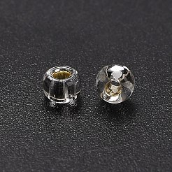 トーホー 6/0ラウンドビーズ  日本製シードビーズ  （21)つの銀で裏打ちされた透明なクリスタルクリア  4mm  穴：1.5mm  約7570個/ポンド&nbsp;SEED-TR06-0021