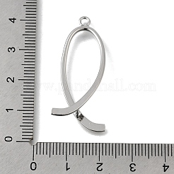 真鍮のアイスピックピンチベイル  カドミウムフリー＆鉛フリー  ラックめっき  プラチナ  39x18x11mm  穴：2mm  ピン：0.8mm&nbsp;KK-P306-11P