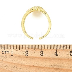 Brass Micro Pave Cubic Zirconia Cuff Rings&nbsp;RJEW-P149-01B-G