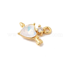 Brass Glass Pendants&nbsp;KK-P340-55G