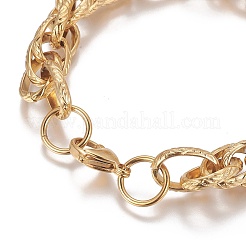 Ion Plating(IP) 304 Stainless Steel Rope Chain Bracelets&nbsp;BJEW-I274-09G