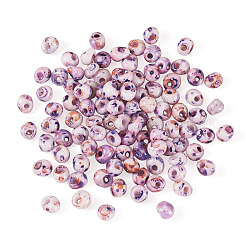 ピカソガラスシードビーズ  丸い穴  ティアドロップ  スミレ  5x4.5x4mm  穴：1.4mm  120個/セット&nbsp;SEED-TADJ0001-05I
