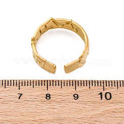 Musical Note 304 Stainless Steel Cuff Rings for Women&nbsp;LS-RJEW-F175-03G-01