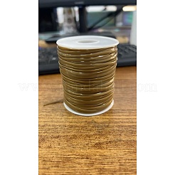 50mのフラットPVCコード  ジュエリー作りのための  オリーブ  2.2x0.7mm  約54.68ヤード（50m）/ロール&nbsp;OCOR-WH0082-83D