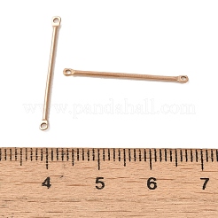 イオンプレーティング（IP）304ステンレススチールコネクタチャーム  バーリンク  ローズゴールド  25x2x1mm  穴：1mm&nbsp;STAS-Q323-04F-RG