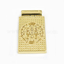 Rack Plating Religion Brass Pave Shell Rectangle Pendants&nbsp;KK-K345-14G