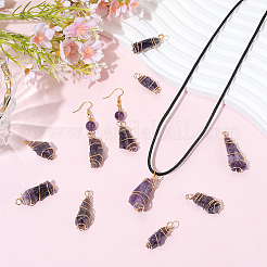20Pcs Rough Natural Amethyst Pendants&nbsp;G-BM0001-02