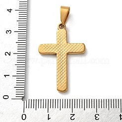 ステンレスペンダント201個  クロスチャーム  PVD真空メッキ  長持ちメッキ  ゴールドカラー  31x20x2mm  穴：8x4mm&nbsp;STAS-U053-07D-G