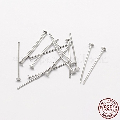 変色防止ロジウムメッキ スターリングシルバー イヤリング 925個  プラチナ  17x2mm  ピン：0.4mm&nbsp;STER-P032-14P