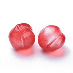 透明ガラスビーズ  片穴  染め＆加熱  桃  ミックスカラー  11.5x11.5x11mm  穴：1mm&nbsp;GLAA-M040-B
