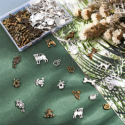 120Pcs 20 Styles Tibetan Style Alloy Pendants&nbsp;TIBE-PH0002-03