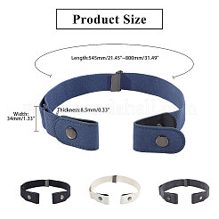 4Pcs 4 Colors Polyester No Buckle Invisible Elastic Stretch Belt&nbsp;AJEW-CA0004-18