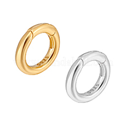 2Pcs 2 Colors 925 Sterling Silver Spring Gate Rings&nbsp;FIND-PH0022-62
