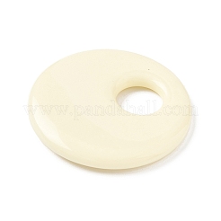 樹脂チャーム  フラットラウンド  ベージュ  49.5x7mm  穴：14mm&nbsp;CRES-D306-08A