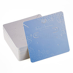 レーザーペーパーネックレスイヤリングディスプレイカード50枚  正方形  カラフル  7.5x7.5x0.05cm&nbsp;CDIS-TA0001-55