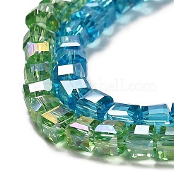 Electroplate Glass Beads Strands&nbsp;EGLA-D018-4x4mm-M3