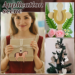 DIY Unfinished Blank Wooden Horse/Horseshoe Pendants&nbsp;WOOD-PH0034-17