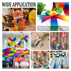 50 Yards Gradient Color Polyester Ribbon&nbsp;OCOR-WH0070-45B