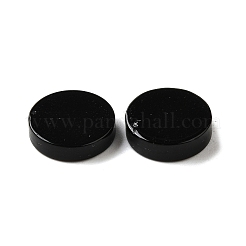 天然石黒瑪瑙カボション  フラットラウンド  染めて加熱したもの  10x3~3.5mm&nbsp;G-C188-04A