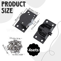 4 Bags Zinc Alloy Door Push-Pull Wheel&nbsp;FIND-WR0013-08