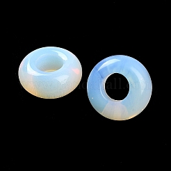 オパライトヨーロッパビーズ  大穴ビーズ  ロンデル  10x4.5~5mm  穴：4~4.3mm&nbsp;G-R488-02E