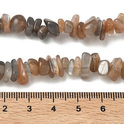 天然マルチムーンストーンチップビーズ連売り  8~13x6~8x3~5mm  穴：0.5~0.6mm  29.92~30.71''（76~78センチメートル）&nbsp;G-B160-A04-01