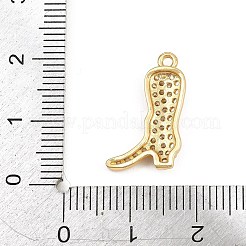Brass Micro Pave Clear Cubic Zirconia Pendants&nbsp;CU-CBAD306-18G