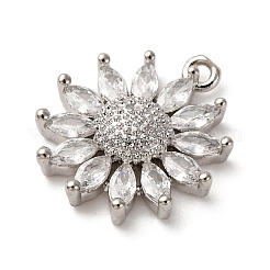 Brass Micro Pave Cubic Zirconia Pendants&nbsp;KK-I276-03P-02