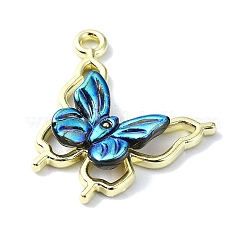 合金とアクリルパーツ  蝶  ライトスカイブルー  19x19.5x3.5mm  穴：1mm&nbsp;FIND-Q102-09C