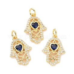 Brass Micro Pave Cubic Zirconia Pendants&nbsp;ZIRC-A023-09LG