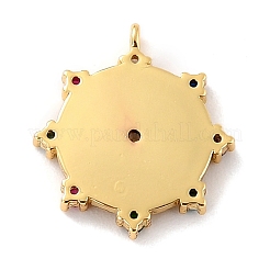 Eco-Friendly Brass Micro Pave Colorful Cubic Zirconia Pendants&nbsp;ZIRC-C027-06G-02-RS