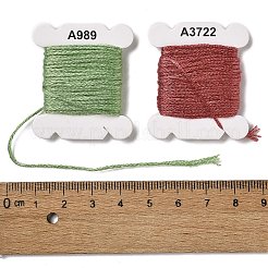 24 カード 24 色 6 層ポリエステル刺繍糸  クロスステッチの糸  ミックスカラー  0.5mm  約4.37ヤード（4m）/カード  1枚/色&nbsp;OCOR-K006-C05