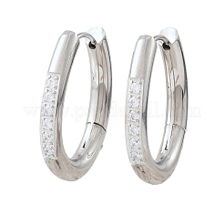 304 Stainless Steel & Crystal Rhinestone Hoop Earrings&nbsp;SA-G003-01P